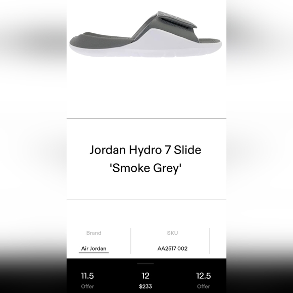 Nike Jordan, Size 12, Smoke Grey - Picture 2 of 8